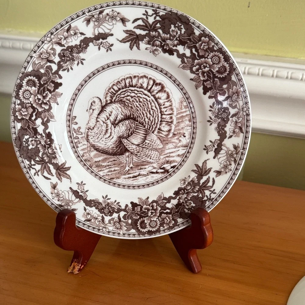 Spode Turkey Celebration Plates - Picture 3 of 3